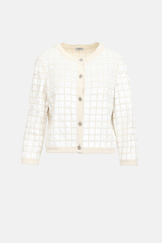 Chanel 2008 Sequin Cashmere Cardigan