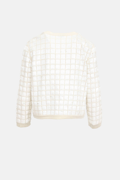 Chanel 2008 Sequin Cashmere Cardigan