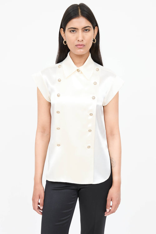 Chanel Double Breasted Military Shirt