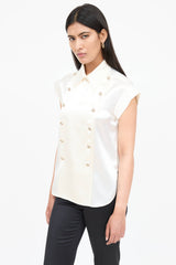 Chanel Double Breasted Military Shirt