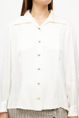 Chanel Cream Silk Shirt