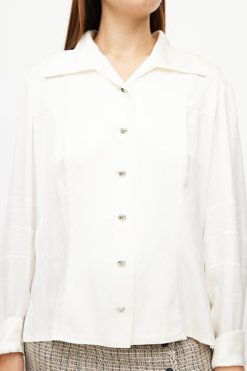 Chanel Cream Silk Shirt