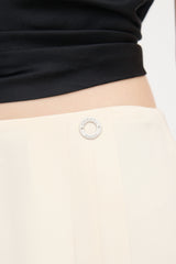 Chanel Vintage Silk Pleated Midi Skirt