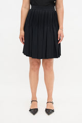 Chanel Crepe Pleated Skirt