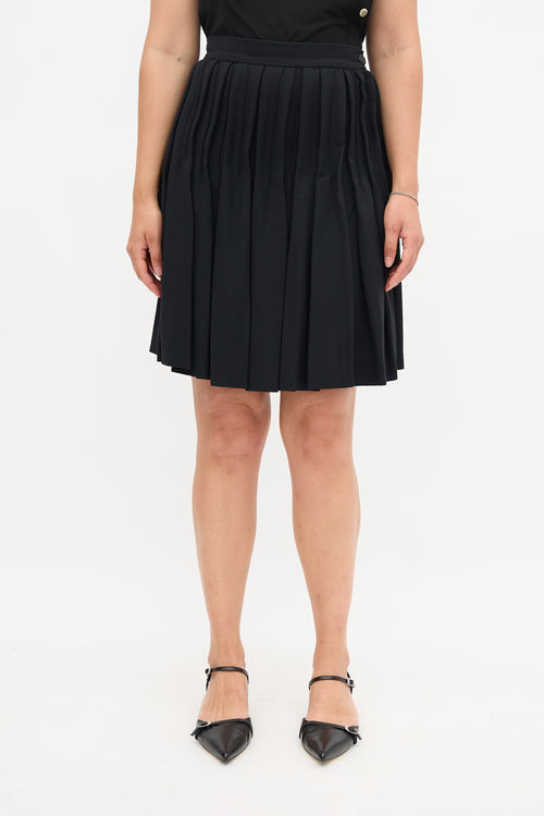 Chanel Crepe Pleated Skirt