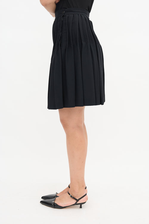 Chanel Crepe Pleated Skirt