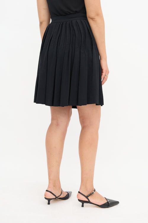 Chanel Crepe Pleated Skirt