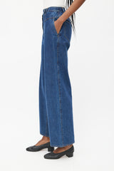 Chanel Cruise 1999 Blue Wide Leg Jeans