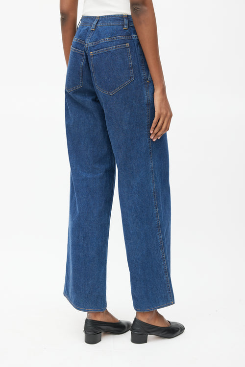Chanel Cruise 1999 Blue Wide Leg Jeans