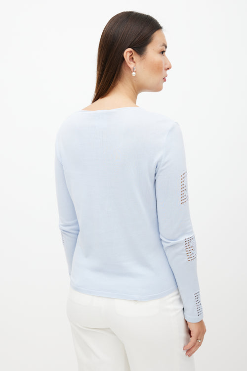 Chanel Cruise 2005 Blue Knit Logo Top