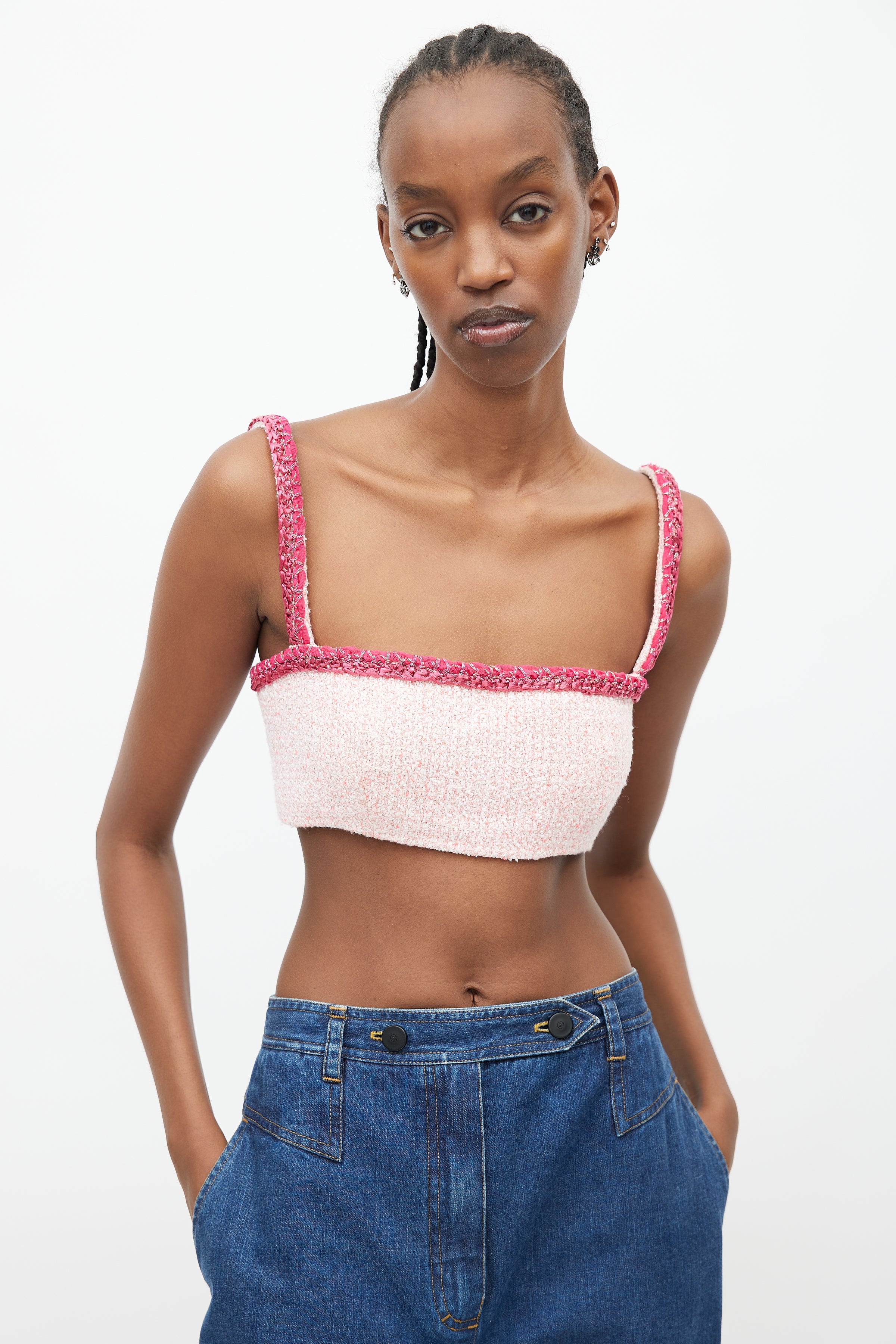 Chanel // Cruise 2021 Pink Tweed Crop Top – VSP Consignment