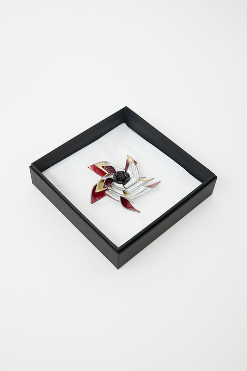 Chanel Cruise 2026 Leather Pinwheel CC Brooch