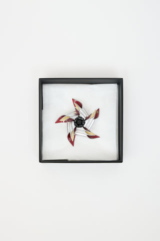 Chanel Cruise 2026 Leather Pinwheel CC Brooch