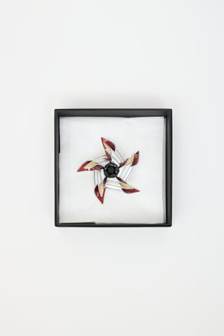 Chanel Cruise 2026 Leather Pinwheel CC Brooch