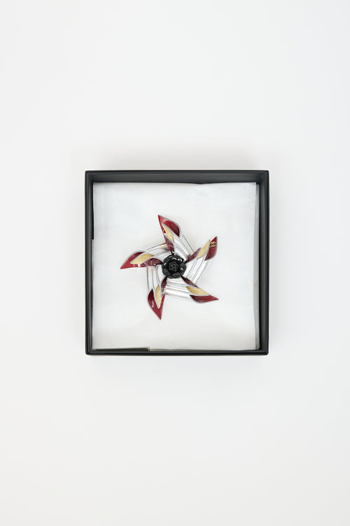 Chanel Cruise 2026 Leather Pinwheel CC Brooch