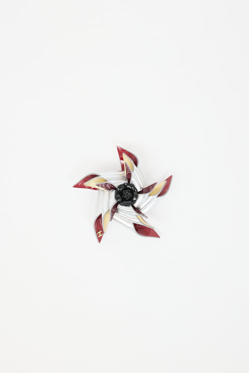 Chanel Cruise 2026 Leather Pinwheel CC Brooch