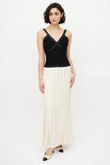 Chanel Cruise 2005 Black & Cream Silk Dress