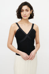 Chanel Cruise 2005 Black & Cream Silk Dress