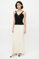 Chanel Cruise 2005 Black & Cream Silk Dress