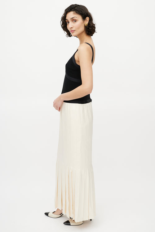 Chanel Cruise 2005 Black & Cream Silk Dress