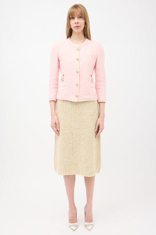 Chanel Cruise 2016 Tweed CC Button Jacket