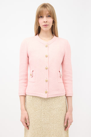 Chanel Cruise 2016 Tweed CC Button Jacket