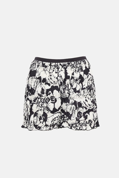 Chanel Cruise 2022 Silk Smocked Shorts