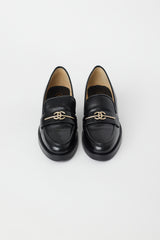 Chanel Cruise 2023 Black Patent CC Loafer