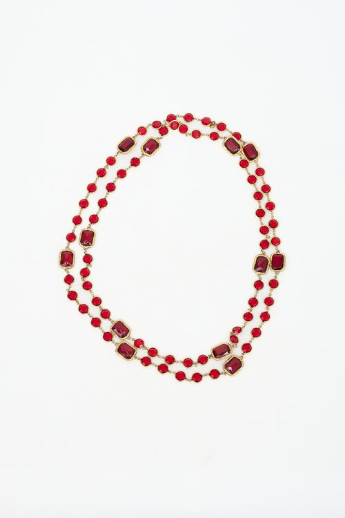 Chanel Crystal Long Necklace