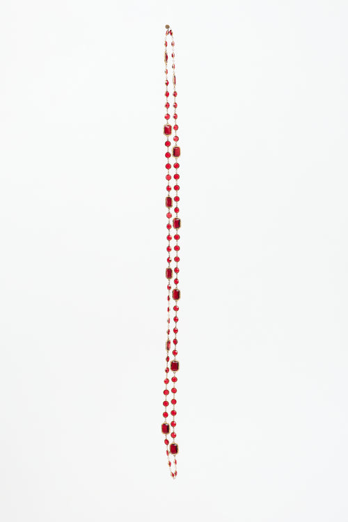 Chanel Crystal Long Necklace