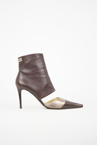 Chanel Leather Cut Out Boot