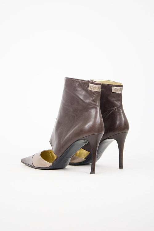 Chanel Leather Cut Out Boot