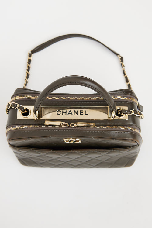 Chanel Dark Khaki Trendy CC Bowling Bag