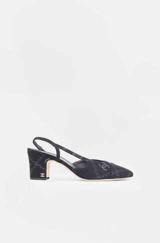 Chanel Denim CC Printed Pump