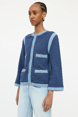Chanel Blue S/S 2020 Denim Quilted Jacket