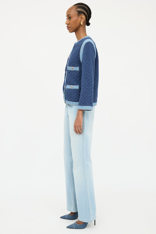 Chanel Blue S/S 2020 Denim Quilted Jacket