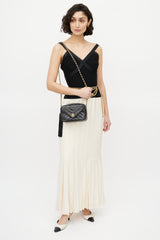 Chanel Early 1990s Black V Stitch Bijou Crossbody Bag