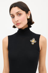 Chanel F/W 1996 Gold & Purple Jewel Brooch Necklace