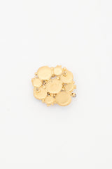 Chanel FW 2001 Gold & Multi Stone Embellished CC Brooch