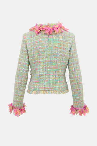 Chanel FW 2001 Wool Tweed Fringe Jacket