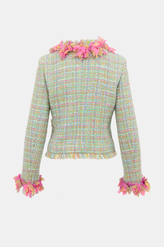 Chanel FW 2001 Wool Tweed Fringe Jacket