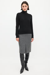 Chanel F/W 2004 Black & Beige Cashmere Turtleneck