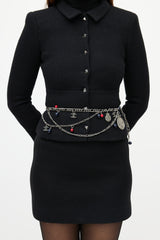 Chanel FW 2004 Gunmetal & Multicolour Chainlink Beaded Belt