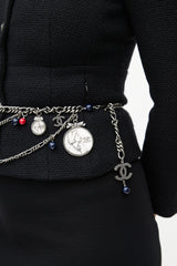Chanel FW 2004 Gunmetal & Multicolour Chainlink Beaded Belt