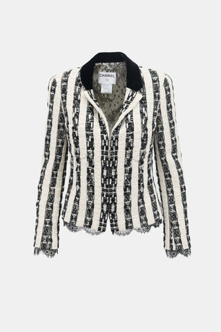 Chanel FW 2004 Tweed Embellished Jacket