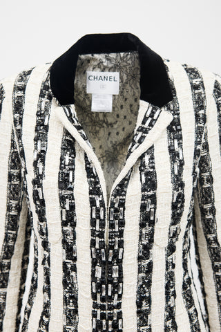 Chanel FW 2004 Tweed Embellished Jacket