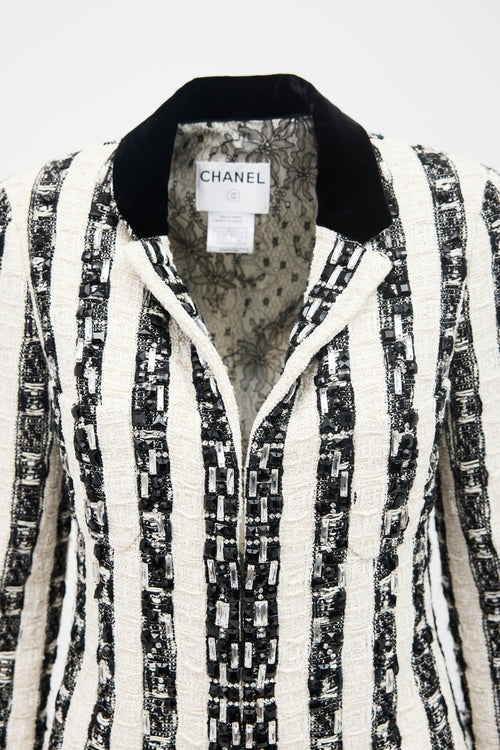 Chanel FW 2004 Tweed Embellished Jacket