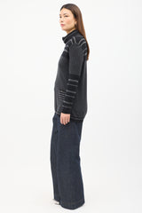 Chanel FW 2005 Black & Grey Cashmere Sweater