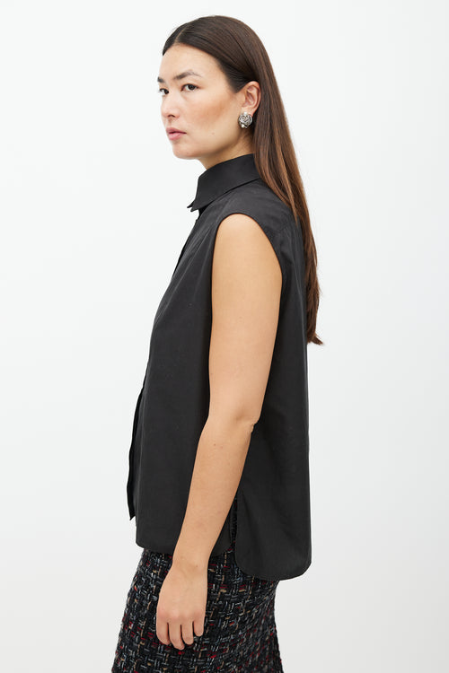 Chanel FW 2005 Black Sleeveless Shirt