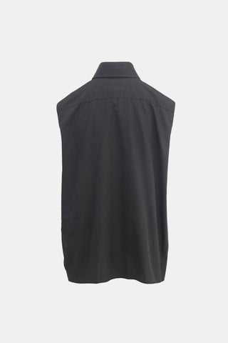 Chanel FW 2005 Black Sleeveless Shirt